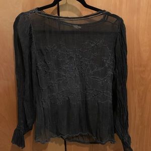 Kimchi Blue shear embroidered top - S